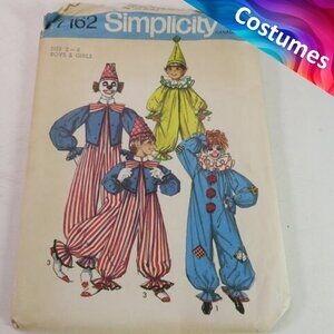 Simplicity 7162 Sewing Pattern Clown Costume Kid size 2-4
